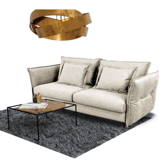 Canapé Tissu Droit Convertible Verduro - 3 Places