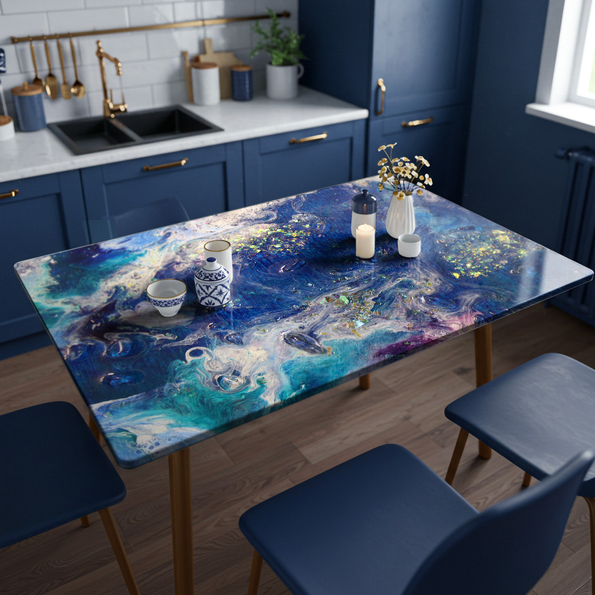 Rouleau revêtement adhésif imperméable - Sticker lavable plan de travail - ÉPOXY TIKAL