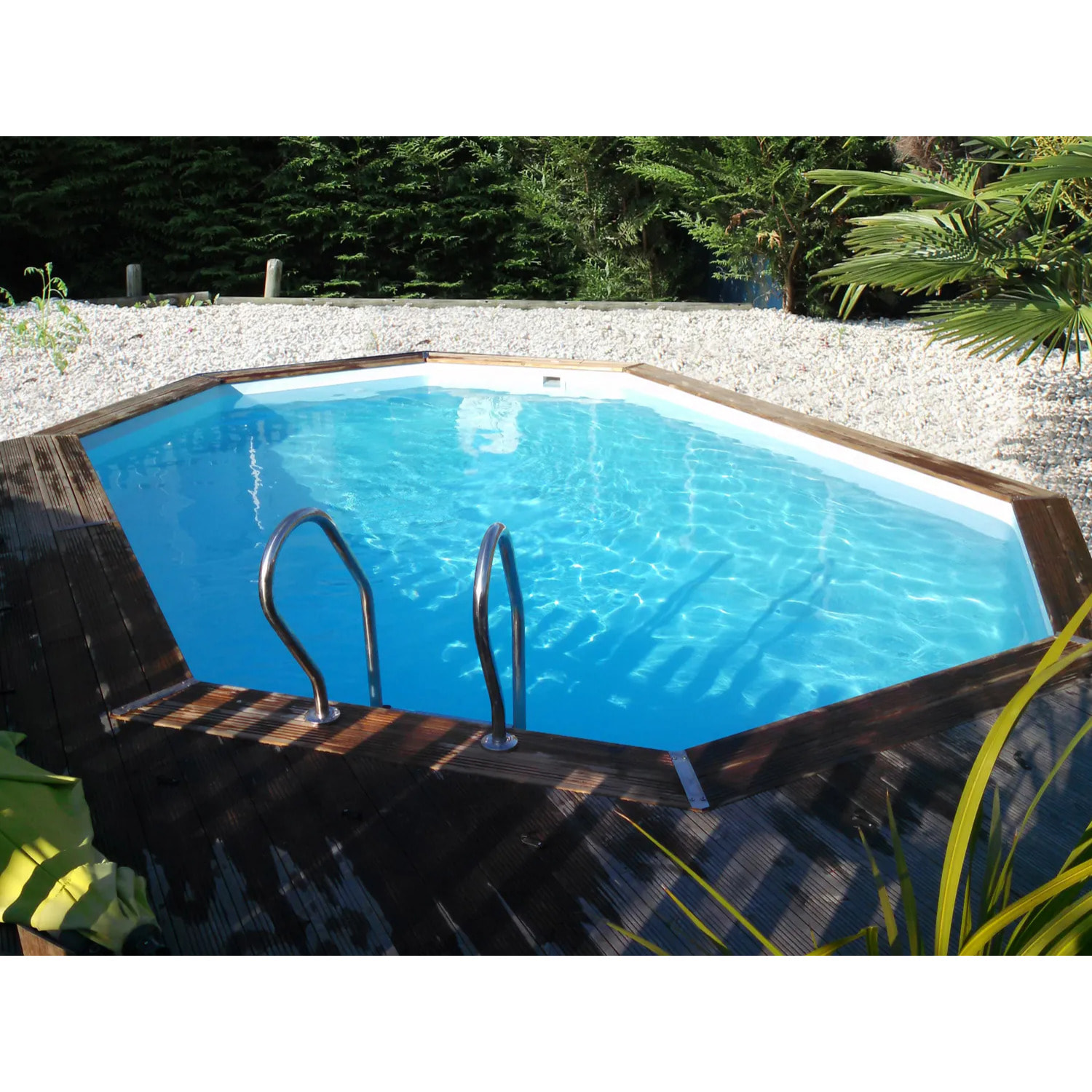 Piscine hors sol bois ovale 4,36 x 3,36 x 1,17 m GRENADE