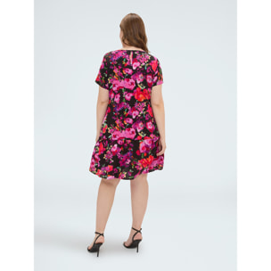 Fiorella Rubino - Vestito a fiori in viscosa - Nero