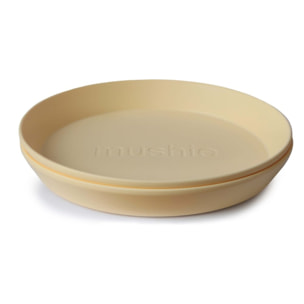 Mushie Pack Dos Platos Redondos Solid