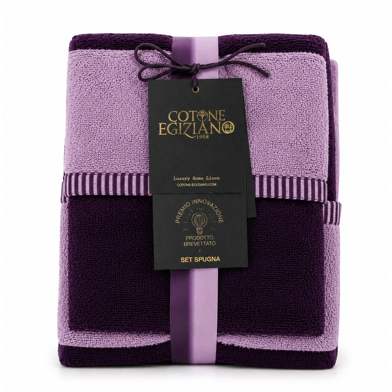 COTONE EGIZIANO Coppia asciugamani Reverse in cotone egiziano 550 gr_Pink Mela