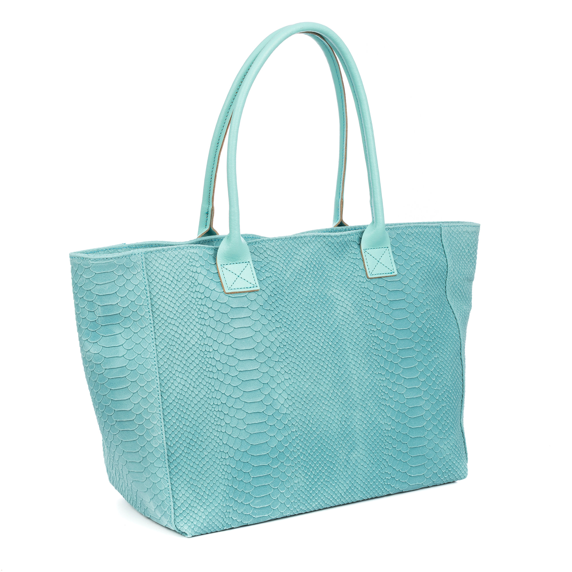 Avola bolso de hombro mujer. Piel auténtica Gamuza grabado serpiente.