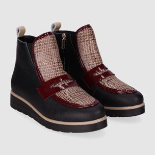 Botines de Piel - Multicolor - Tacón: 3 cm