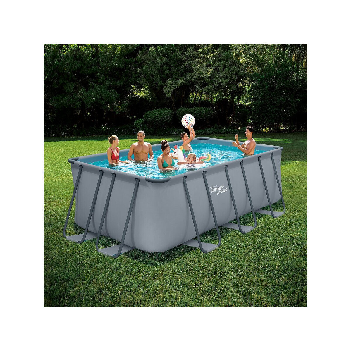 Piscine tubulaire "Ludo 2" - 4,01 x 2,01 x 1,22 m - Filtration 2,3 m3/h