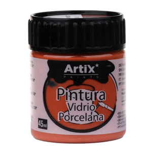 Pack 6 Uds. PINTURA CERÁMICA Y CRISTAL 45 ml COLOR MARRÓN