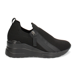 Slip on nere con zeppa 7 cm