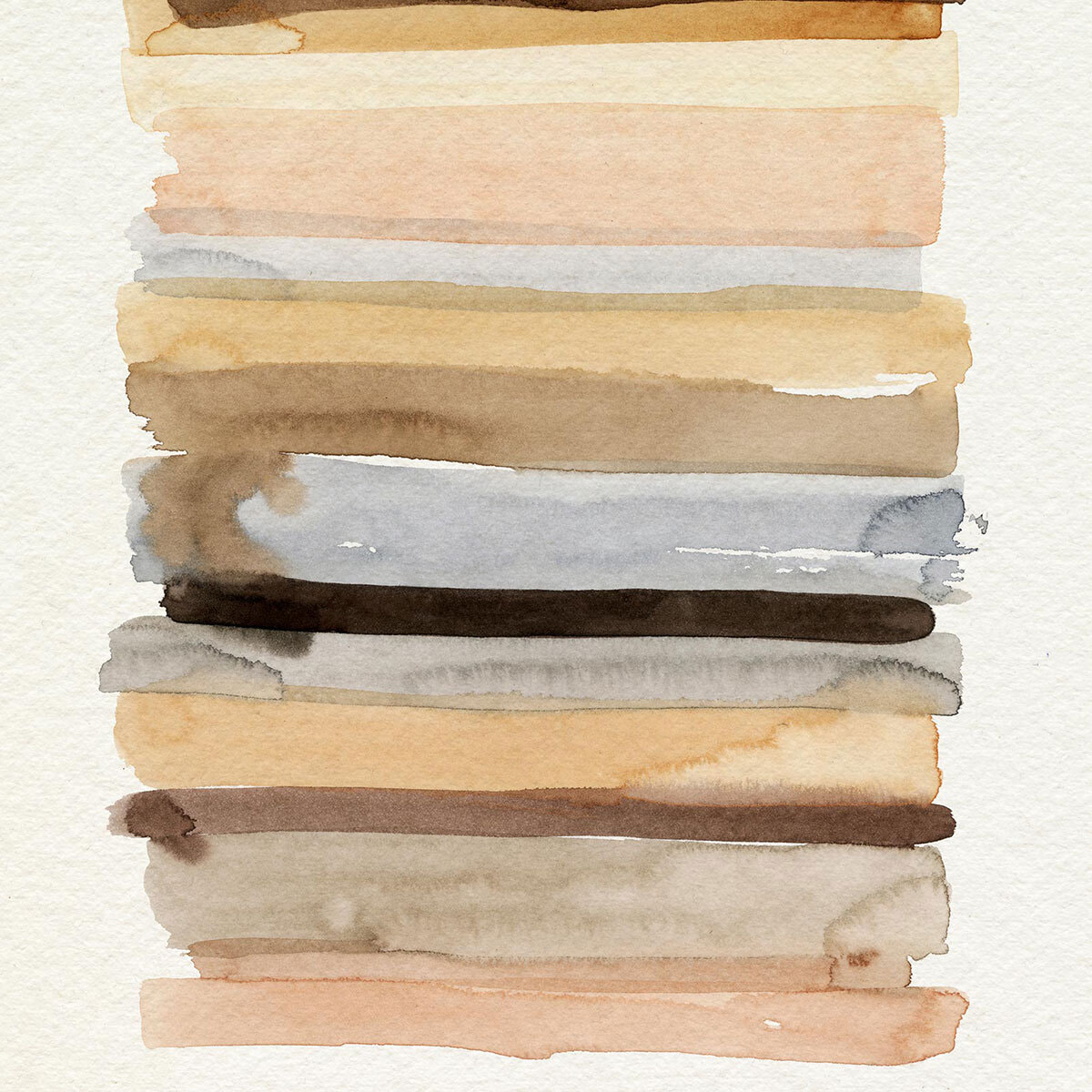 Papier peint graphique aquarelle terracotta Intissé