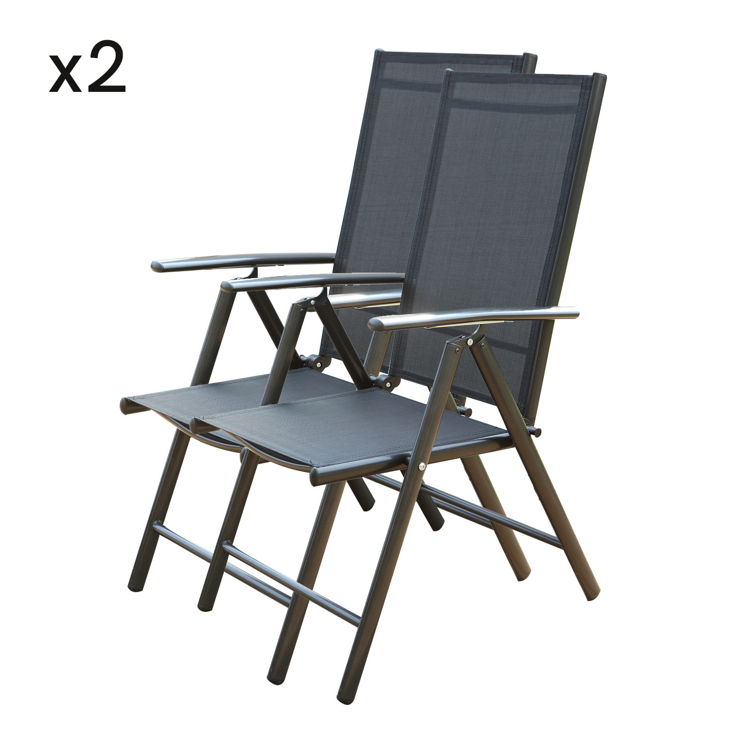 Lot de 2 fauteuils de jardin CALAMATA