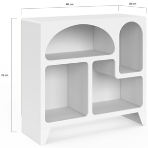 Buffet Alanya organique blanc 80cm