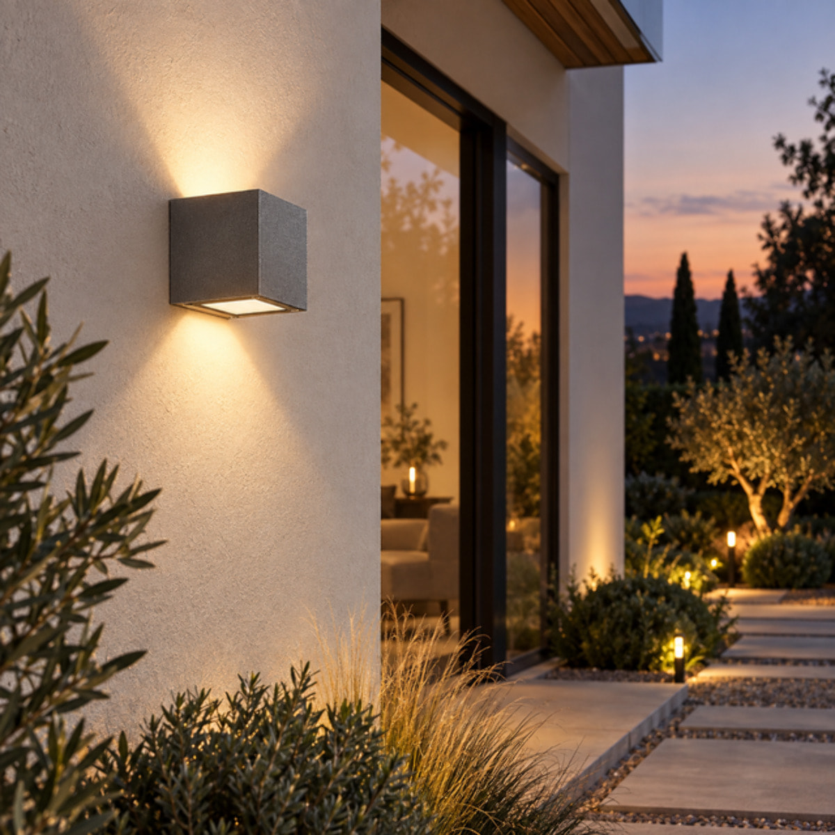Applique LED quadrata Rossini SILVER 3000K