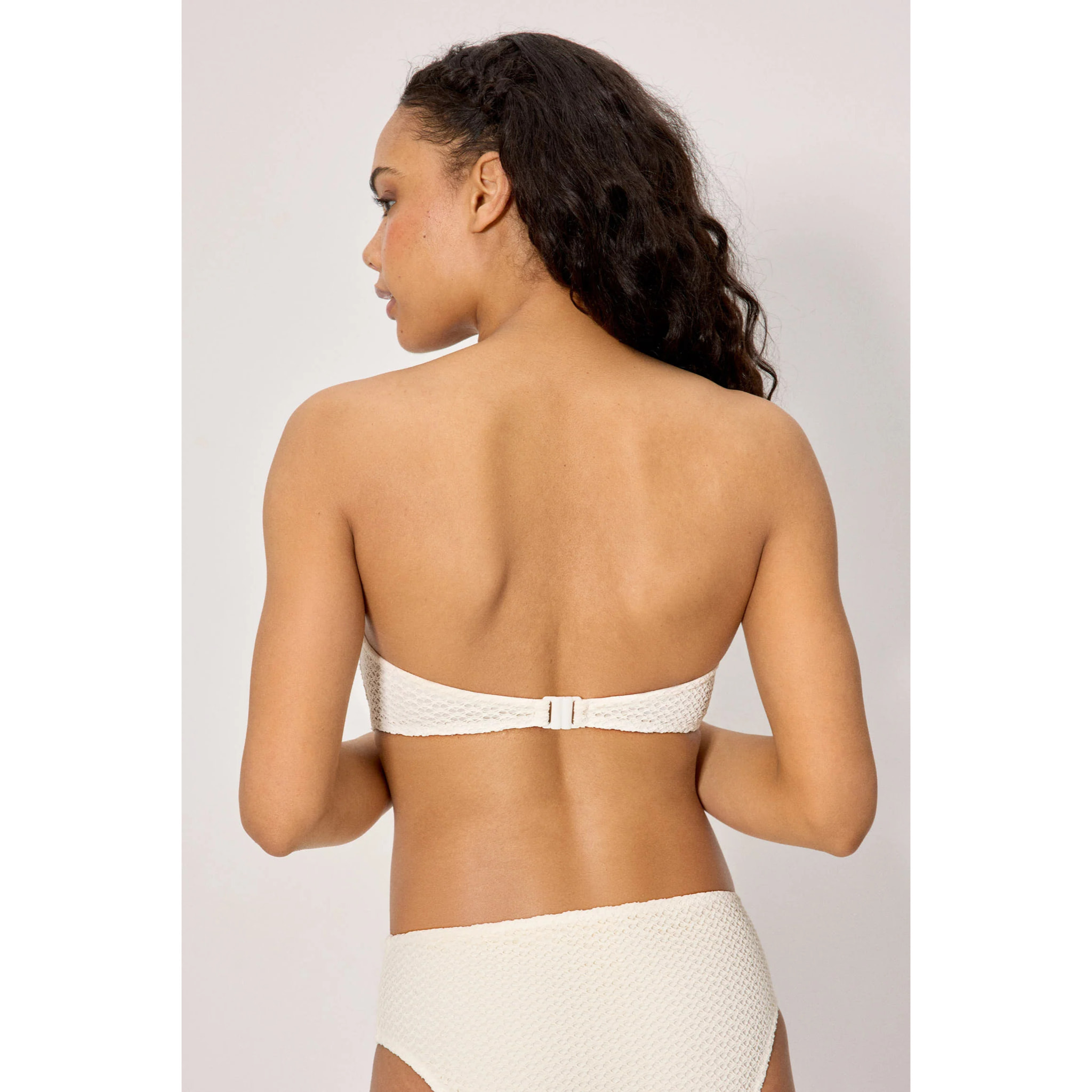 Top bikini bandeau Beige