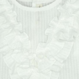 BLUSA CON DOBLE VOLANTE BLANCO