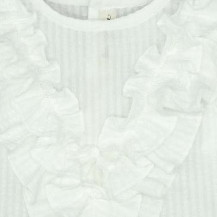 BLUSA CON DOBLE VOLANTE BLANCO