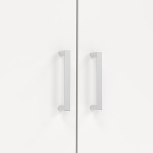 Armadio Con 3 Ante Battenti Multiuso Design Moderno Salvaspazio Funzionale Ampio Vano Con Barra Appendiabiti E Ripiani 115.8 x 49.52 x 175.4 Cm Bianco