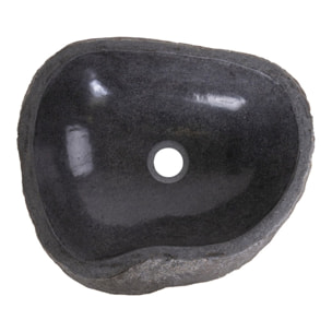 Lavabo in pietra di fiume Donau — effetto naturale 35x40x15 cm