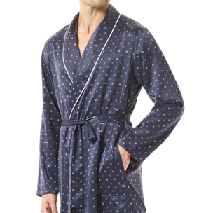 Bata corta cruzada azul marino