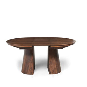 Table à manger extensible Tomasucci GLOMMA, en MDF finition noyer, 150/200/250 × 110 × 76 cm