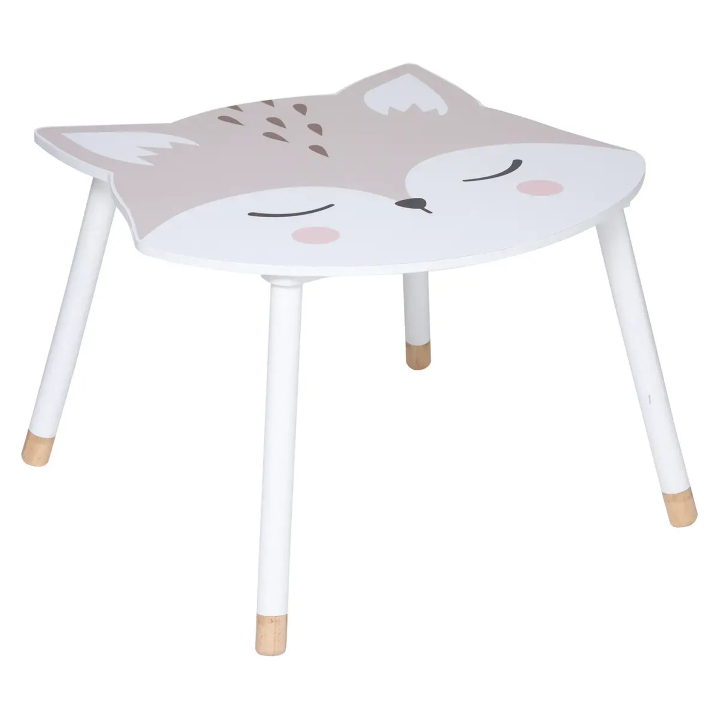 Table enfant "Douceur" renard blanc 62x64cm