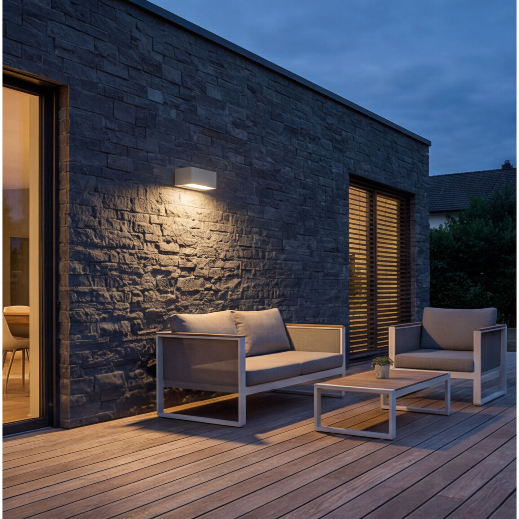 LEDS C4 Aplique Ip66 Nemesis Aluminium 70*170Mm R7S 100W Gris 640Lm