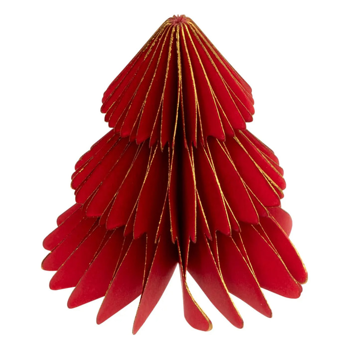 Lot de 2 cavaliers de table sapin papier rouge