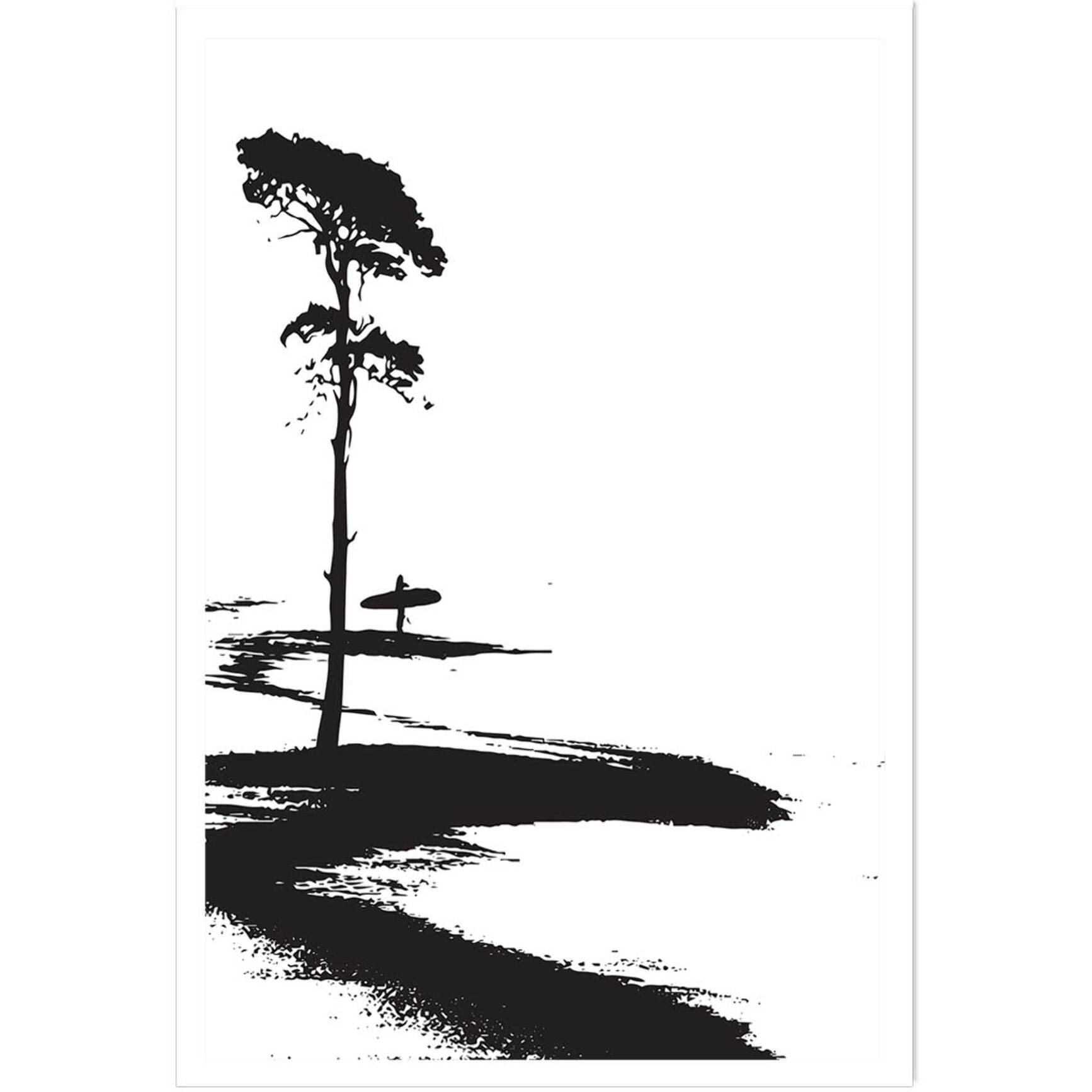 Poster surfing les landes Affiche seule