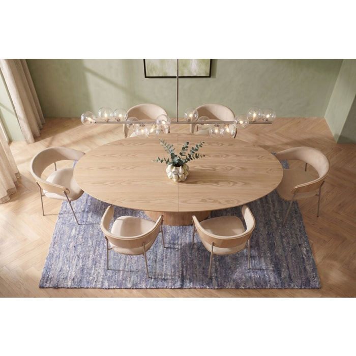 Table à rallonge Benvenuto ovale chêne Kare Design