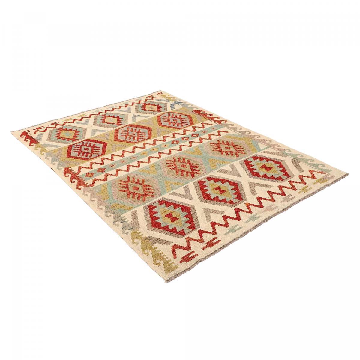 Tapis kilim au motif ethnique, tissé plat en laine pure, UZUN