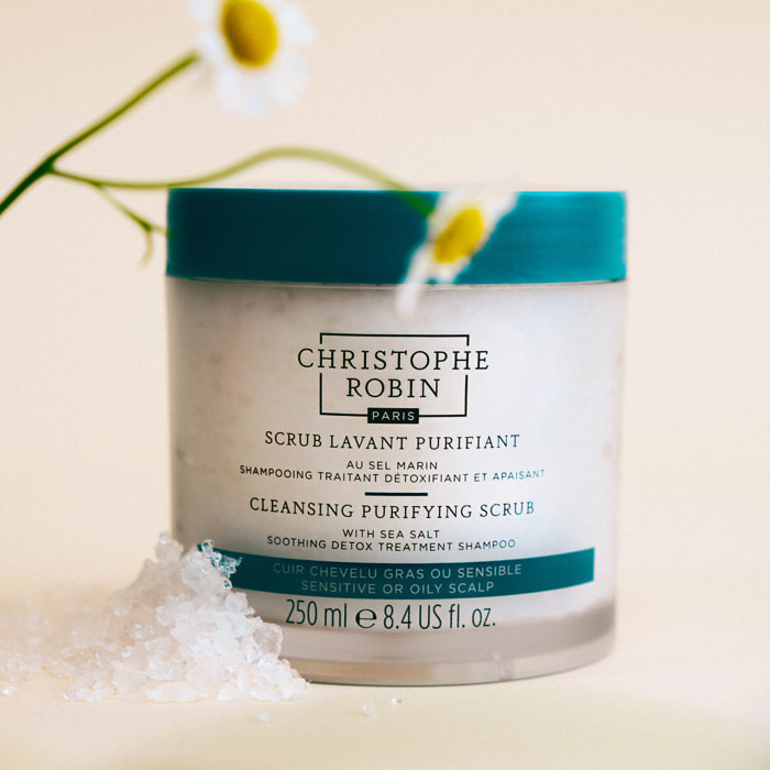 Scrub Lavant Purifiant - Shampooing Traitant Détoxifiant et Apaisant au Sel Marin