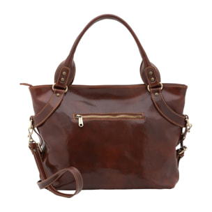 Borsa a mano da donna - Modello False - 100% pelle - 43.0 x 28.0 x 12.0 cm