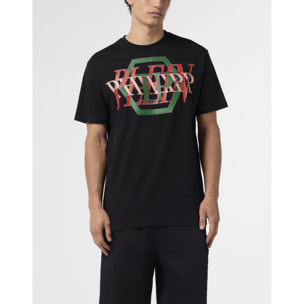PHILIPP PLEIN Round Neck T-Shirt Logo Hexagon