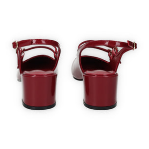 Décolleté sling back Donna Tata Italia Rosso