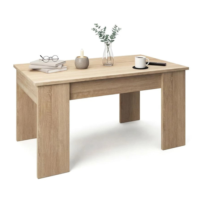 Mesa de centro elevable en roble canadian Norak Roble Canadian