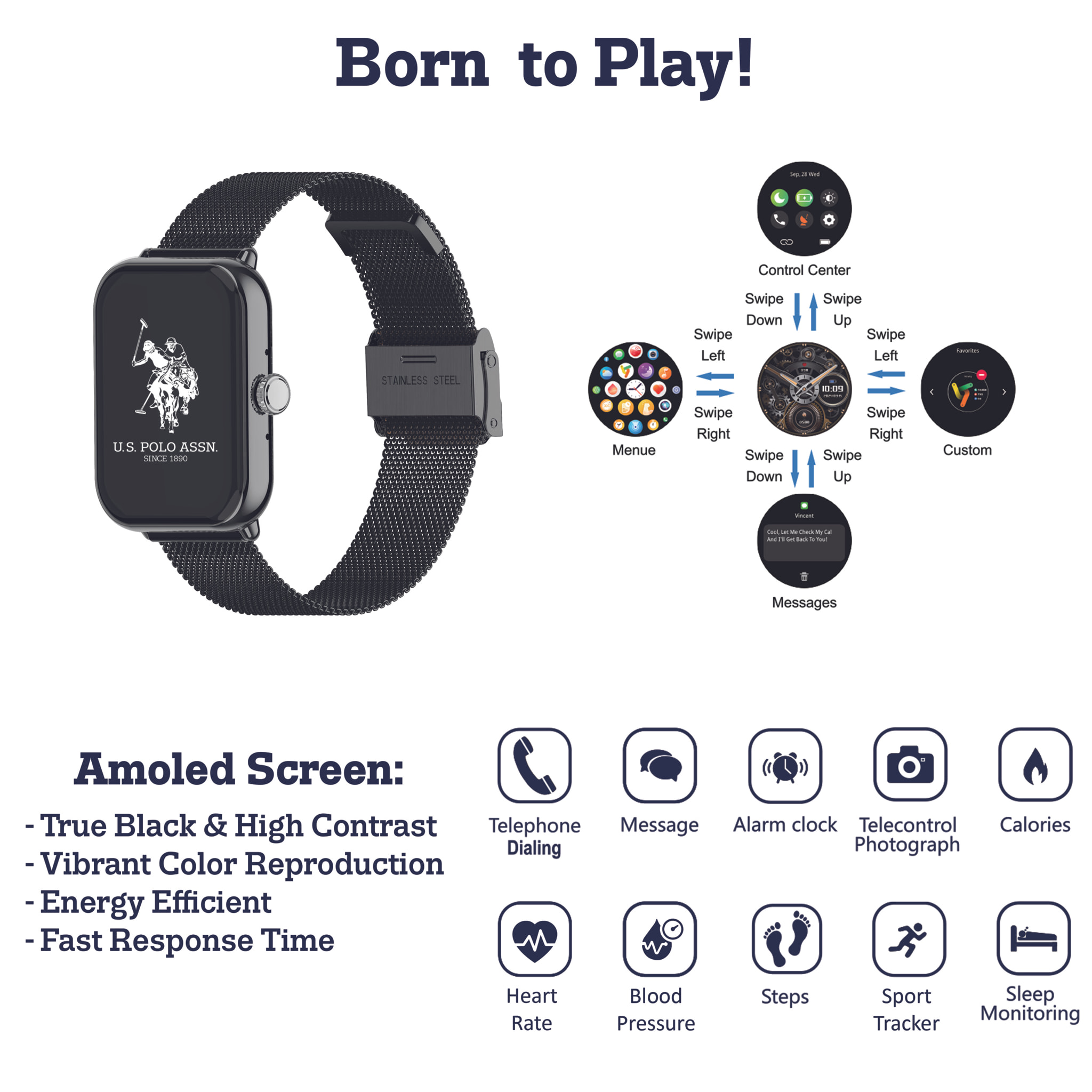 Smartwatch con schermo AMOLED