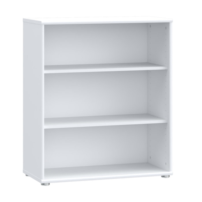 Étagère H. 86 x L. 74 cm décor blanc avec 2 étagères - MIA