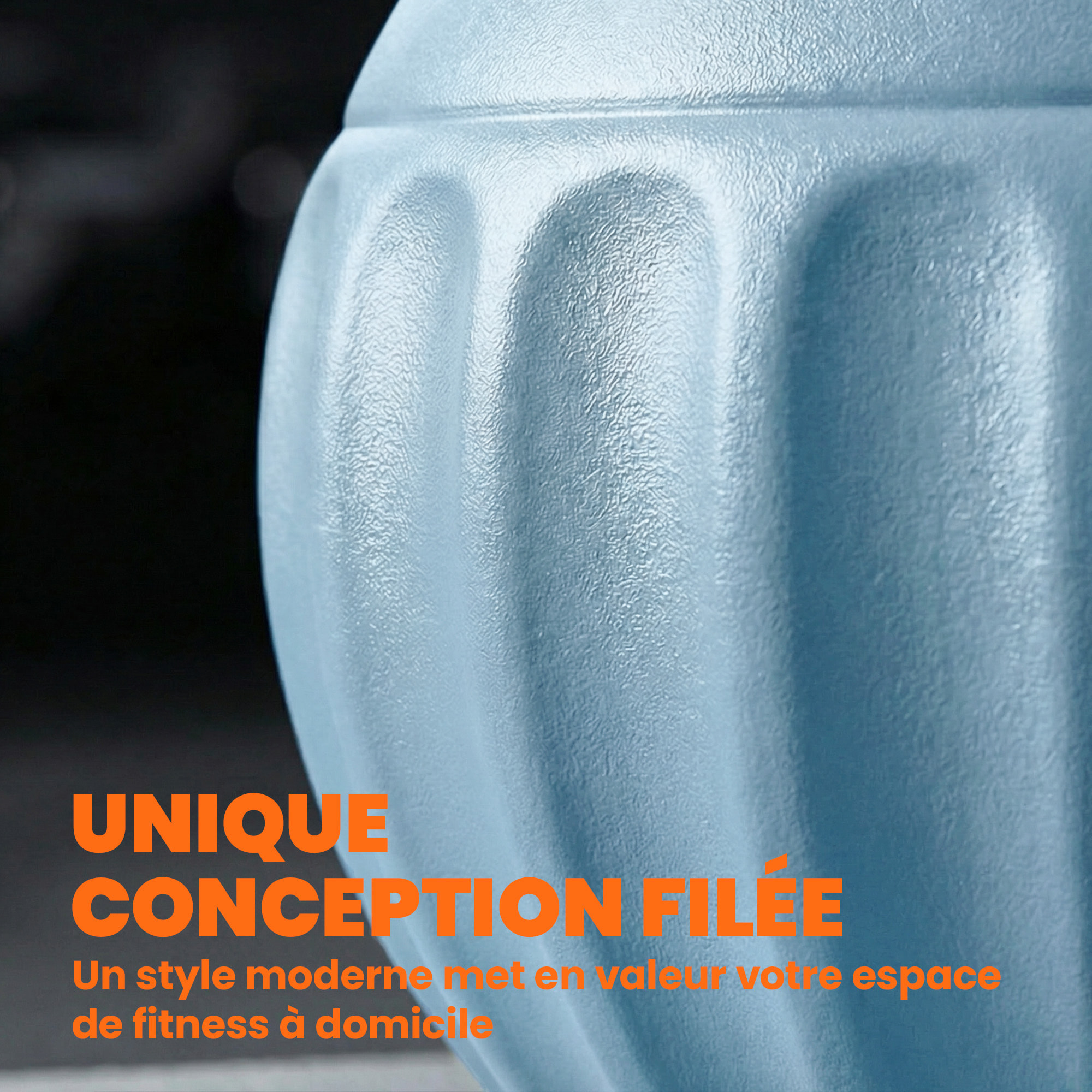 Kettlebell 12 Kg - prise ergonomique - entraînement musculaire & haltérophilie - PP bleu ciel