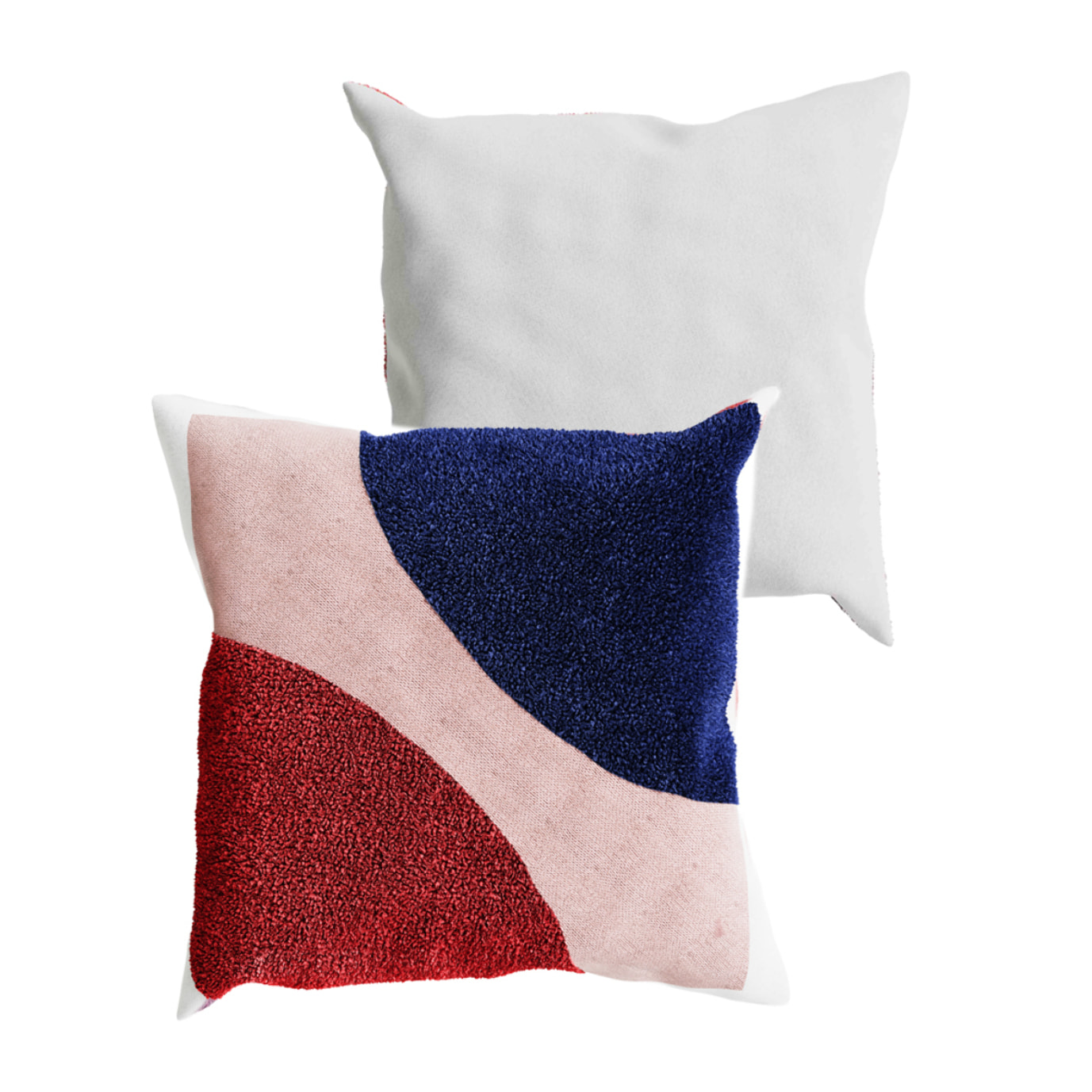 Coussin brodé design moderne coloré