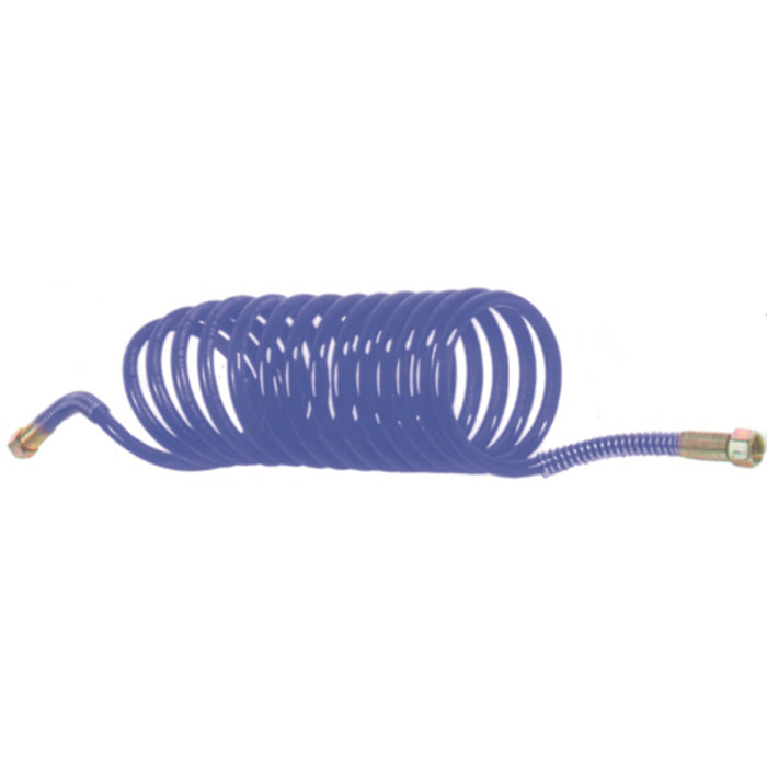 Tuyau polyurethane spiralé SAM 6 m - Tuyau de 8 x 12 mm - Raccord mâle 1/4' - 19015-100