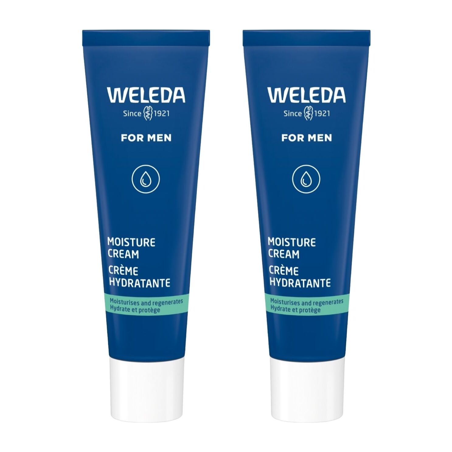 WELEDA - Duo Crème hydratante Homme - Hydrate et protège - Certifié Natrue**- Tube 30 ml  x 2