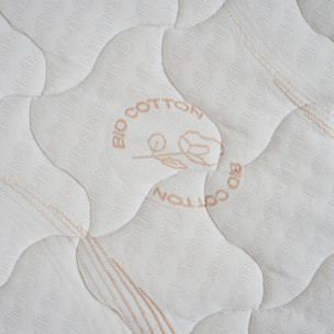 Materasso Ginflex Una Piazza e Mezza 120x190 Memory Foam 2 Strati Fisso Altezza 25cm Tessuto Biocotton Con Fascia Perimetrale Di Velluto Marrone (Antiacaro - Anallergico - Antibatterico - Ergonomico)