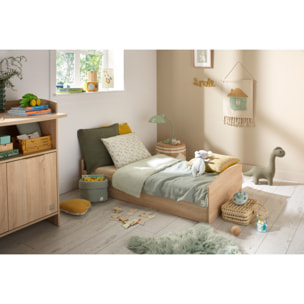 Lit évolutif 140x70 - Little Big Bed en bois décor chêne doré