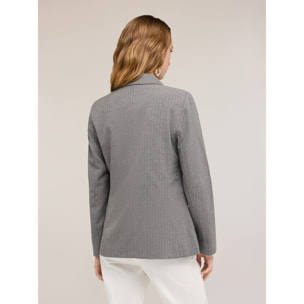 Motivi - Chaqueta cruzada de rayas diplomáticas - Gris