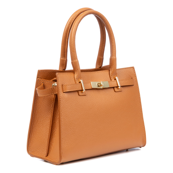 Banari borsa tote donna. Pelle autentica finitura Dollaro.