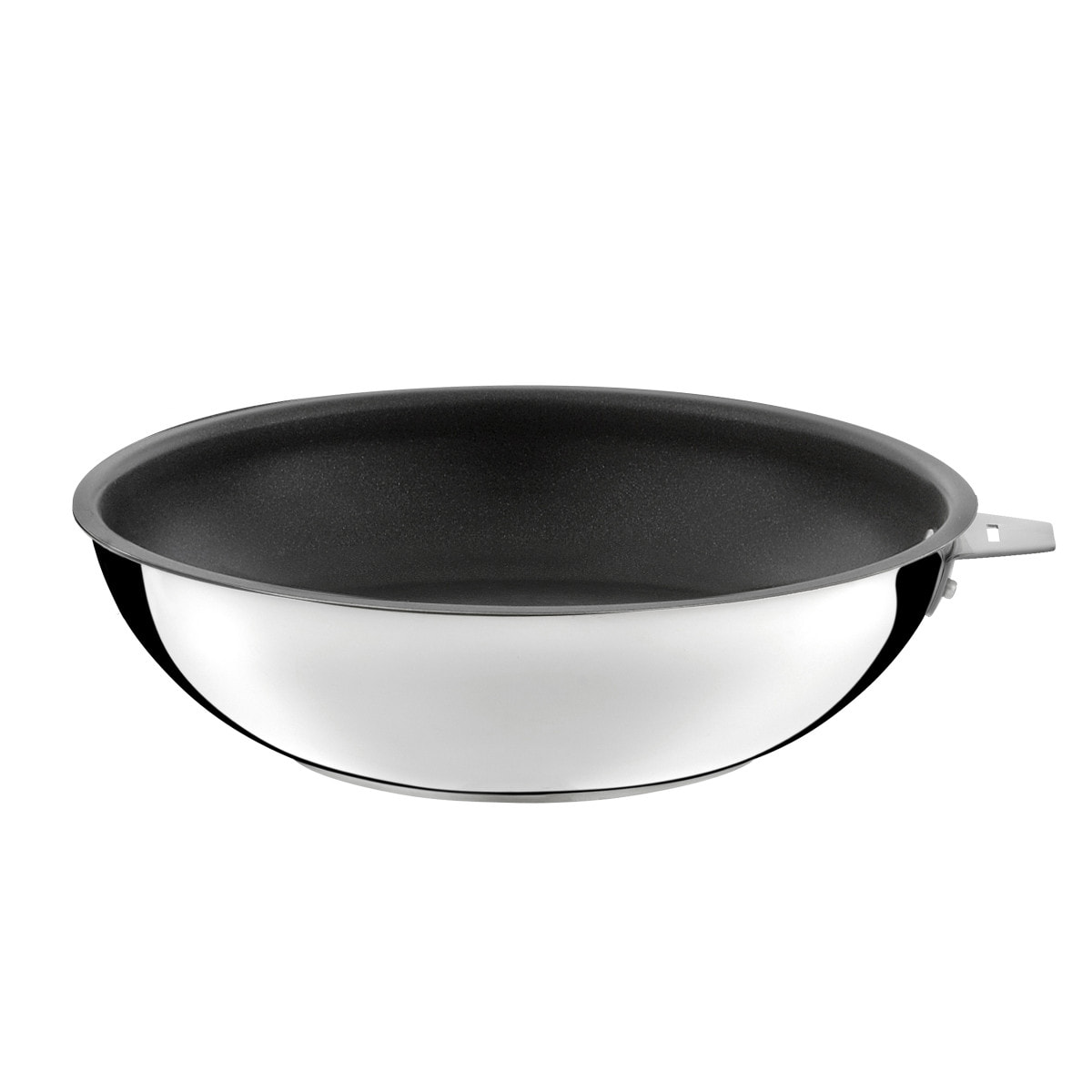 Malice - Wok 28 cm avec revêtement céramique, couvercle et poignée noire