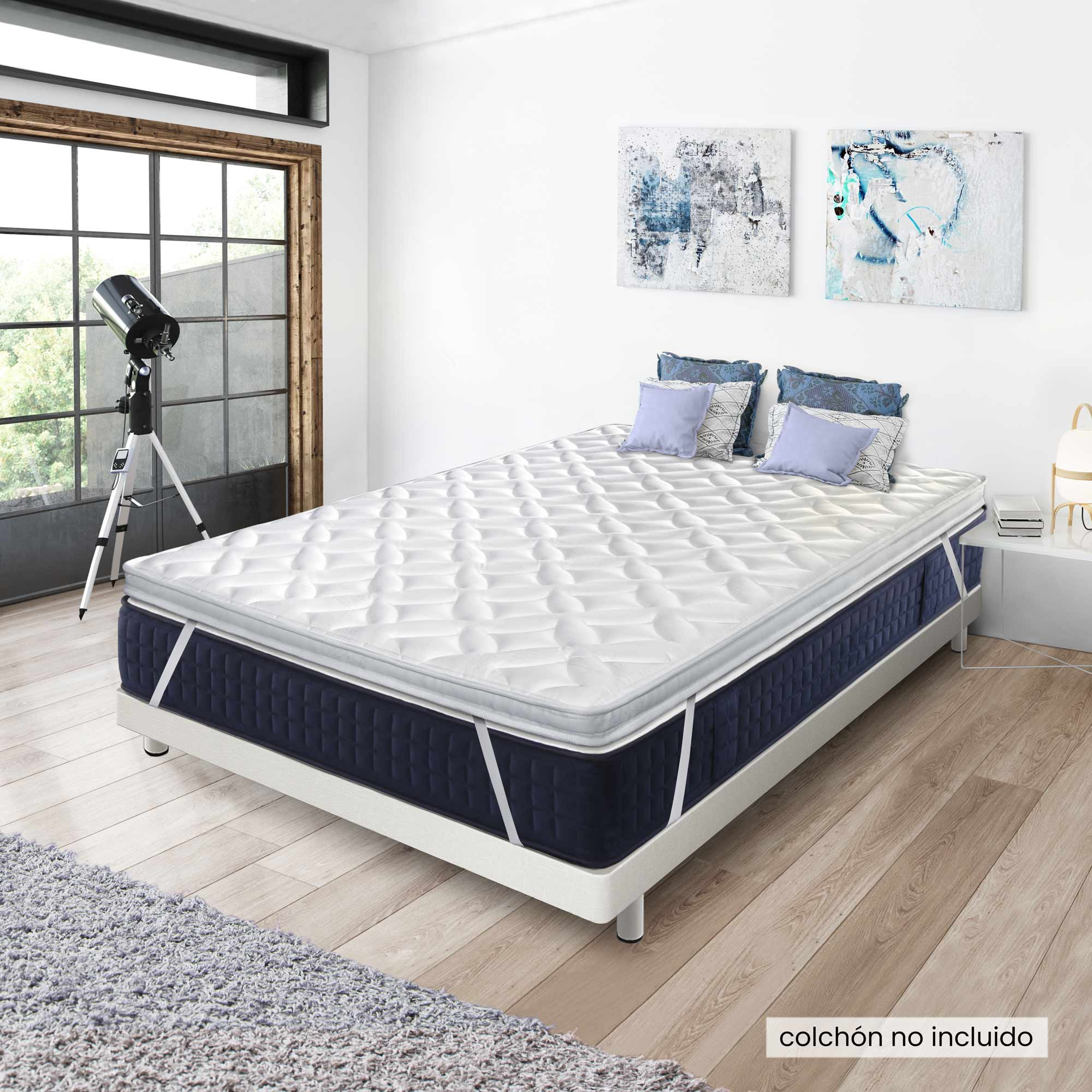 Topper Viscoelástico Luxury Cotton, Altura 10 cm