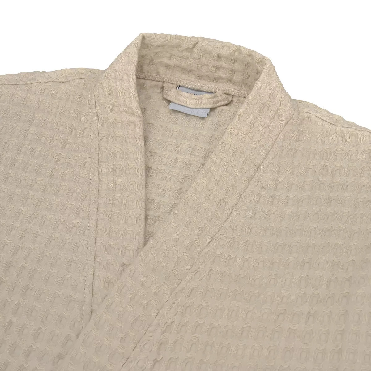 Peignoir homme pur coton 240 g/m² nid d'abeille beige Detente naturel