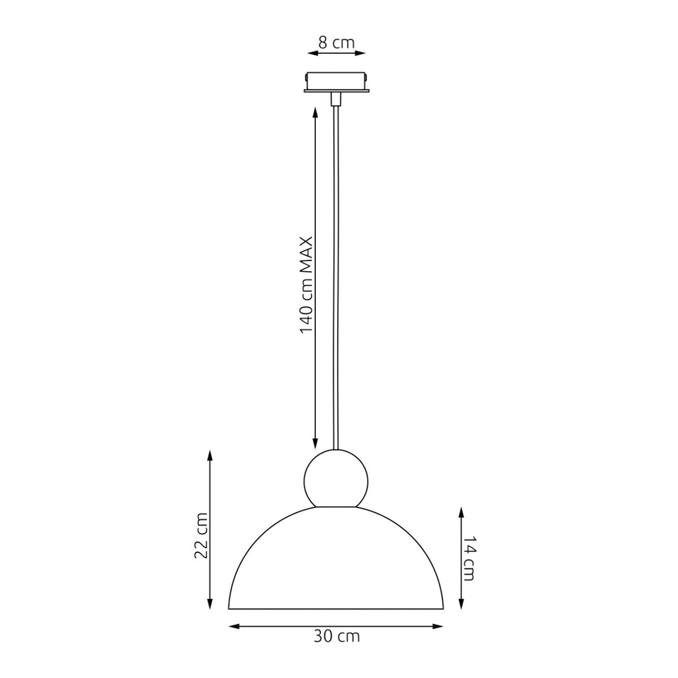 Lampada a sospensione Kaki in acciaio e legno mokka