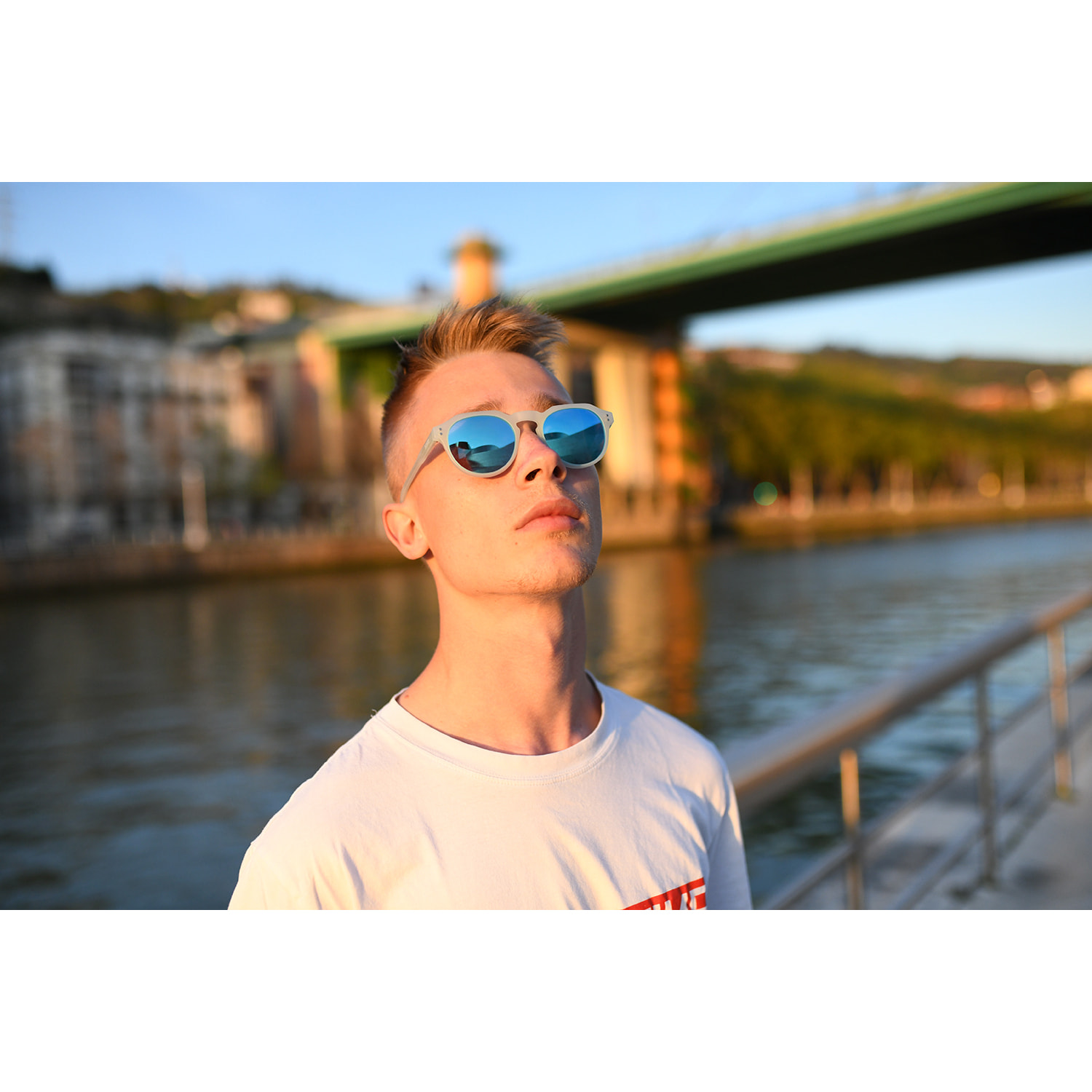 Gafas de sol OCEAN CYCLOPS - Luz azul transparente esmerilada / Revo azul