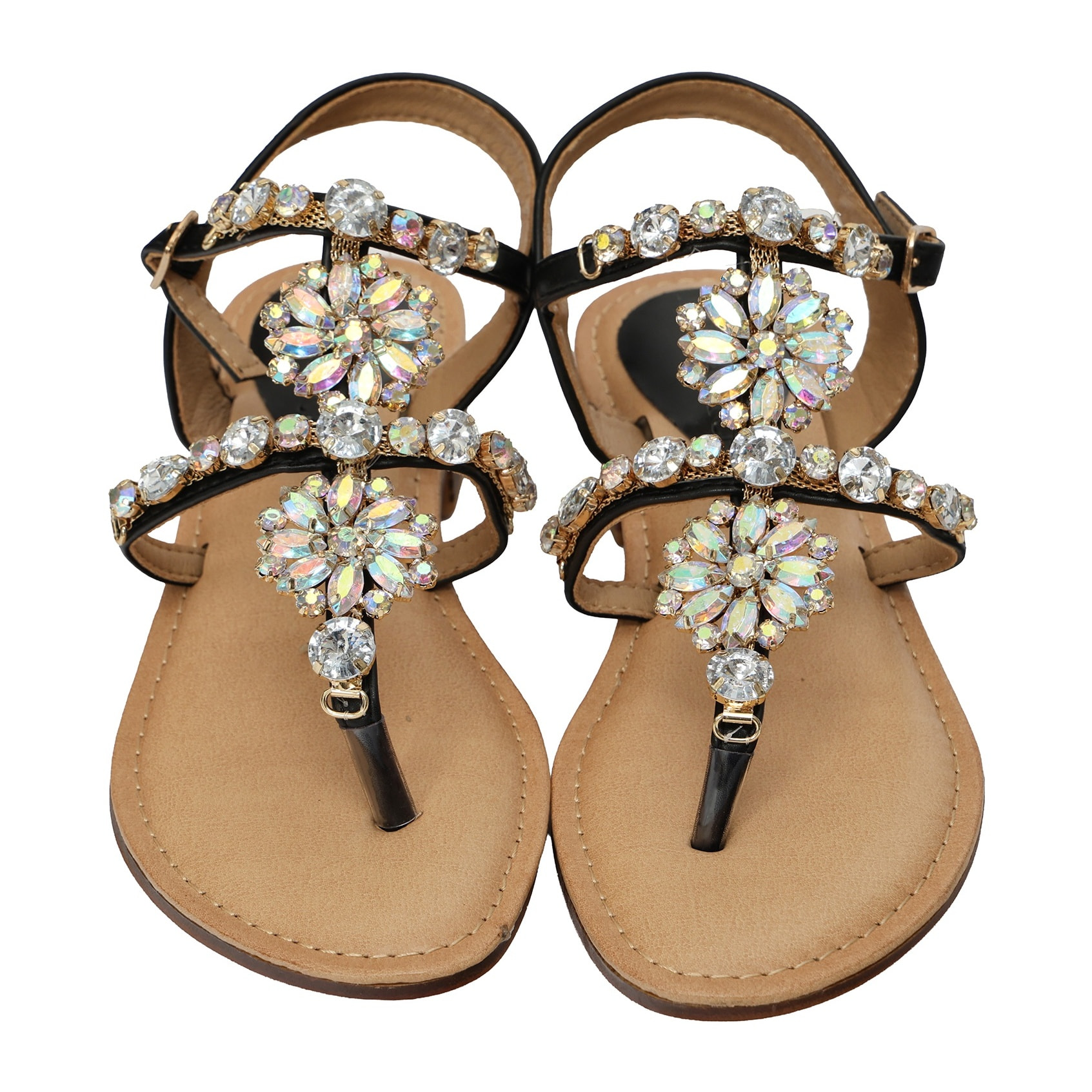 Sandali infradito con dettagli gioiello