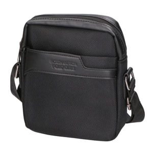 Borsa a tracolla uomo - Modello False - Pelle PU e Tessuto - 18.0 x 21.0 x 4.0 cm